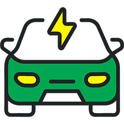 Reliable car battery service icon